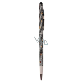 Albi Deluxe Ballpoint pen with stylus Geometric pattern black and white 13.5 cm