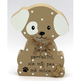 Nekupto Pets wooden sign I'm not perfect 12 x 9 x 1,5 cm