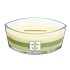 WoodWick Trilogy Garden Oasis - Garden oasis scented candle with wooden wide wick and glass boat lid 453 g