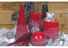 CANDLE BALL 80 Artic Red 4190