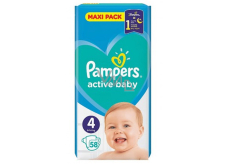 Pampers Active Baby Maxi Pack 4 9-14 kg diapers 58 pieces