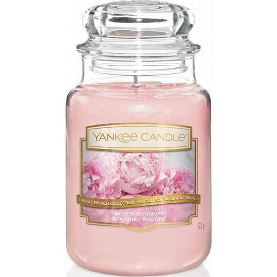 Yankee Candle Blush Bouquet - Pink bouquet scented candle Classic large glass 623 g