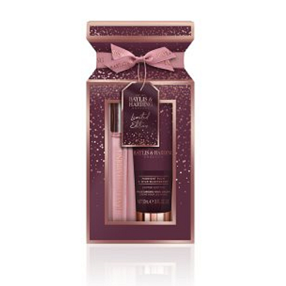 Baylis & Harding Midnight Plum and Wild Blackberry perfumed water 12 ml rollerball + hand cream 50 ml, gift set