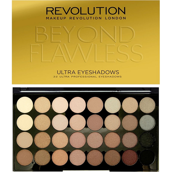 Makeup Revolution Ultra Eyeshadows palette of 32 eye shadows Beyond Flawless 16 g