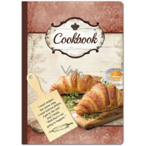 Ditipo Recipe book with cutting board, croissant 17 x 24 cm