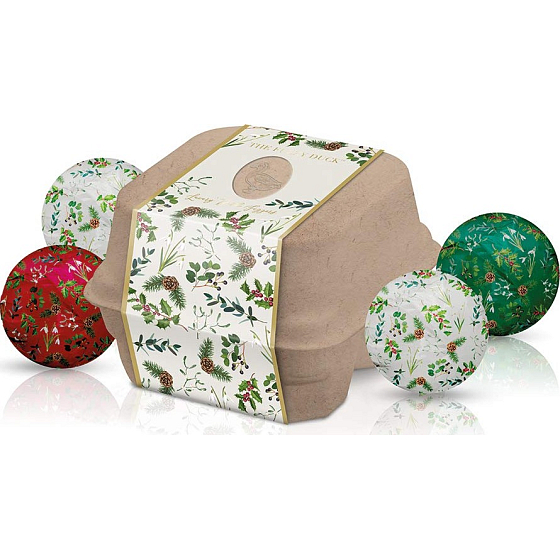 Baylis & Harding Mulberries, Mistletoe and Cranberry sparkling ballistic bath 4 x 120 g, cosmetic set