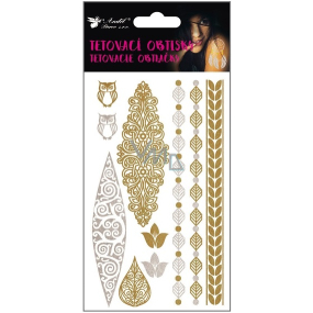 Tattoo decals gold and silver 15 x 9 cm 1145