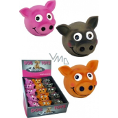 Papillon Latex Smiley Face Dog Toy 8 cm Assorted Colors