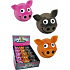 Papillon Latex Smiley Face Dog Toy 8 cm Assorted Colors