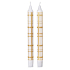 Emocio Káro home candle white with gold glitters 23 x 245 mm 2 pieces