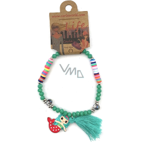 Albi Jewelry bracelet made of beads Mermaid, Tassel protection, energy 1 piece different colors