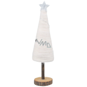 Christmas tree with wool cream 30 cm