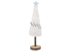 Christmas tree with wool cream 30 cm