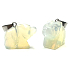 Opalite Bear pendant, synthetic stone hand cut figurine 1,8 x 2,5 x 8 mm, wishing and hope stone