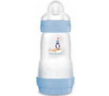 Mam Anti-Colic feeding bottle, silicone soft teat with medium flow 2+ months Blue 260 ml