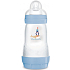 Mam Anti-Colic feeding bottle, silicone soft teat with medium flow 2+ months Blue 260 ml
