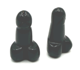 Chalcedony black Penis for happiness, natural stone for building approx. 3 cm