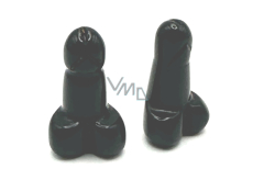 Chalcedony black Penis for happiness, natural stone for building approx. 3 cm