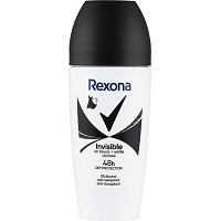 Rexona Invisible Black & White Roll-On Antiperspirant 50ml