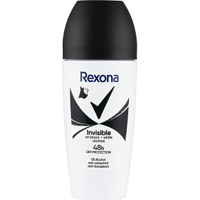 Rexona Invisible Black & White Roll-On Antiperspirant 50ml