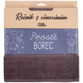 Albi Gift towel - Simply a dude grey 50 x 90 cm