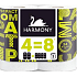 Harmony Compact 3-ply toilet paper 4=8, 4 rolls, 34 m roll