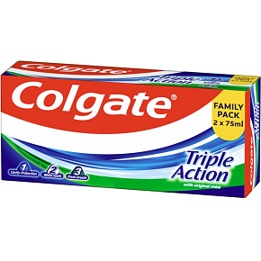Colgate Triple Action Toothpaste 2x75 ml