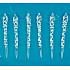 Icicles transparent with pearl glitter for hanging 6 pieces, 13 cm