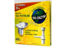 Bio-Enzyme Bio-P3 Biological product for permeation of clogged pipes and reduces odor 100 g restores the natural decomposition process