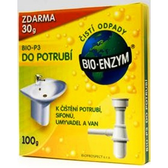 Bio-Enzyme Bio-P3 Biological Agent for Unclogging Pipes and Reducing Odor 100 g Restores Natural Decomposition Process