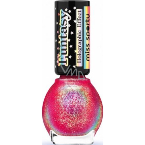 Miss Sports Funtasy Holographic Effect nail polish with holographic effect 030 Electron Pink 7 ml