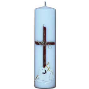 Lima Relief Lamb altar candle white cylinder 60 x 220 mm 1 piece