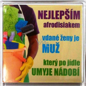Nekupto Veselé magnetky The best Aphrodisiac of a married woman is a man who washes dishes after eating 6 x 6 cm