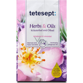 Tetesept Herbs & Oil Wild Rose + Lavender bath salt with caring oils 60 g + 15 ml