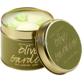 Bomb Cosmetics Olive Garden A fragrant natural, handmade candle in a tin can burns for up to 35 hours
