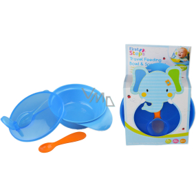 First Steps Travel Set for Feeding Elephant Bowl + Spoon