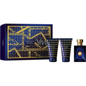 Versace Dylan Blue Eau de Toilette for Men 50 ml + shower gel 50 ml + aftershave 50 ml, gift set