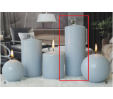 Lima Ice pastel candle light blue cylinder 80 x 200 mm 1 piece