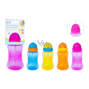 First Step 6+ bottle with straw for children yellow 310 ml
