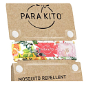 Parakito Repellent mosquito bracelet Graphic natural, refillable, waterproof, protection 24h / day - 15 days for refill + two refills