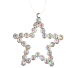 Metal star pendant with stones 9 cm