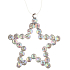 Metal star pendant with stones 9 cm