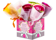 NeoCos Soap rose bouquet in purple paper 30 g 1 piece