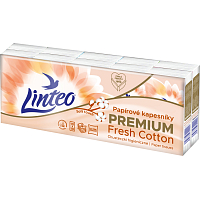 Linteo 4-ply paper handkerchiefs, 10 × 10 pcs