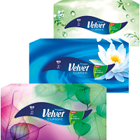 Velvet Classic 2-ply paper tissues, 100 pcs