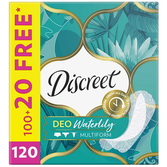 Discreet Deo Waterlily panty intimate pads for everyday use 120 pieces