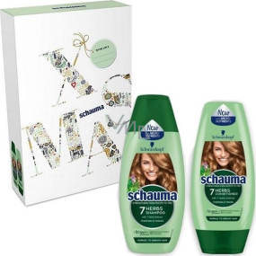 Schauma 7 herbs hair conditioner 200 ml + hair shampoo 250 ml, cosmetic set for women