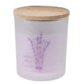 Emocio Lavender - Lavender scented candle in glass with wooden lid 88 x 100 mm 1 piece