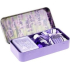 Esprit Provence Lavender toilet soap 60 g + scented bag + essential oil 12 ml + tin box with a picture of lavender flowers, cosmetic set for women