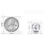 Sterling silver 925 zodiac sign Aries + cubic zirconia, bead for bracelet 9 mm